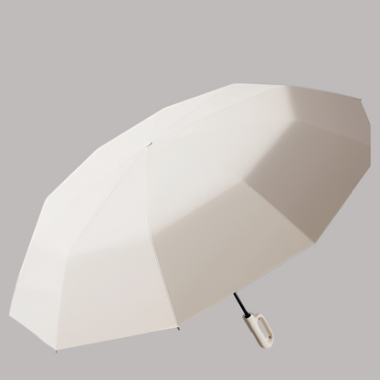 Top-down view of the open, extra-large umbrella, emphasizing its large size and coverage area