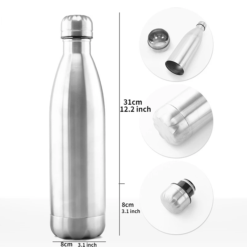 Exploded view diagram of the Secret Stash Water Bottle, illustrating its components and hidden compartment.